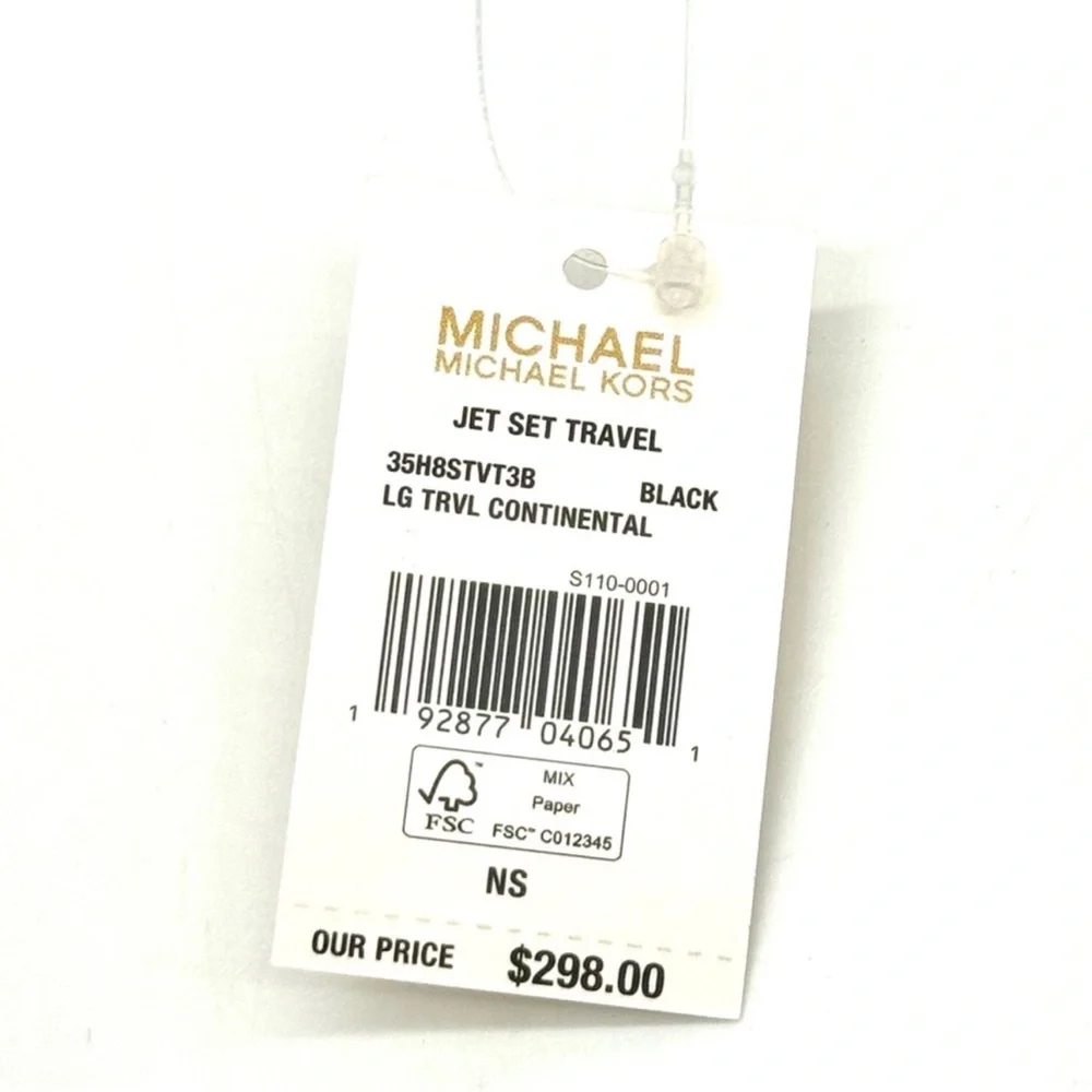Michael Kors Large Continental Wallet Black Signature